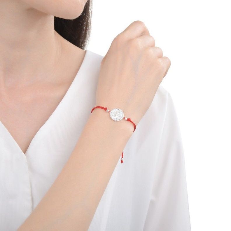 Pulsera San Benito Circón Estrella Cordón Rojo-2