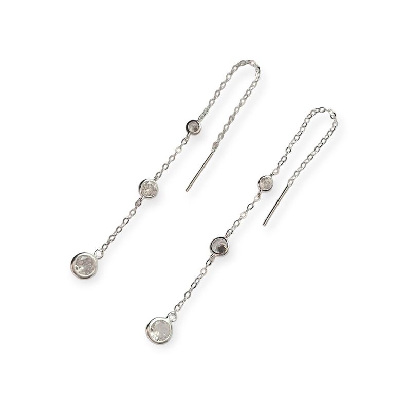 Aros Alexa Circones Cadena Plata Fina 925-1
