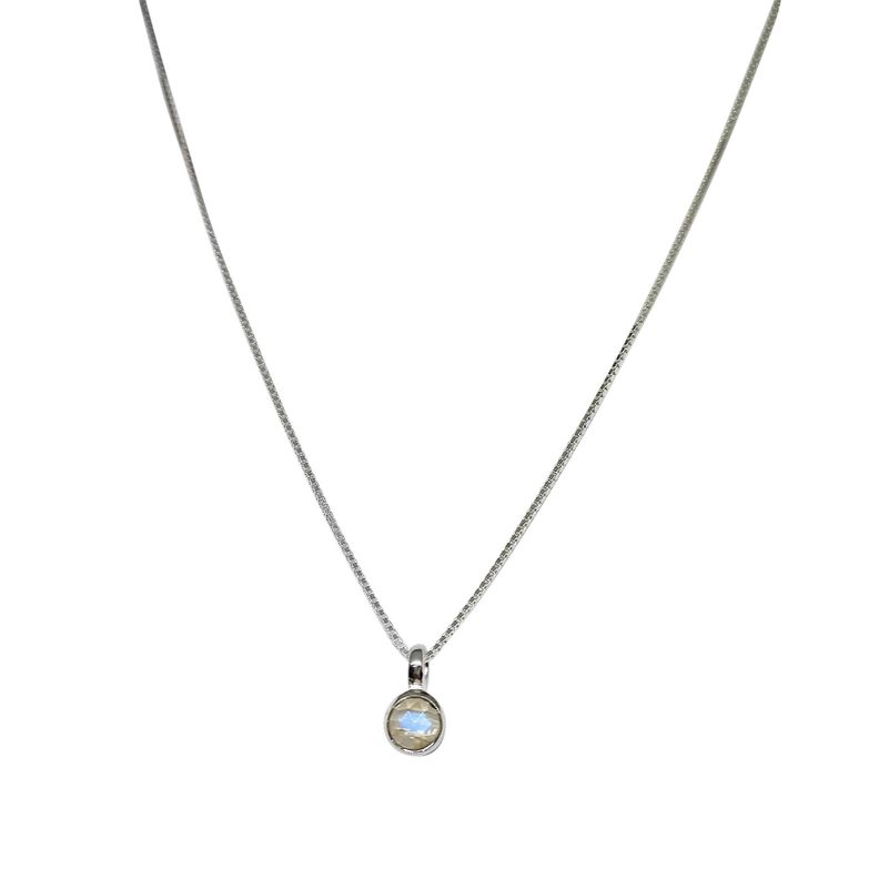 Collar Naisha Piedra Luna Plata Fina 925-0