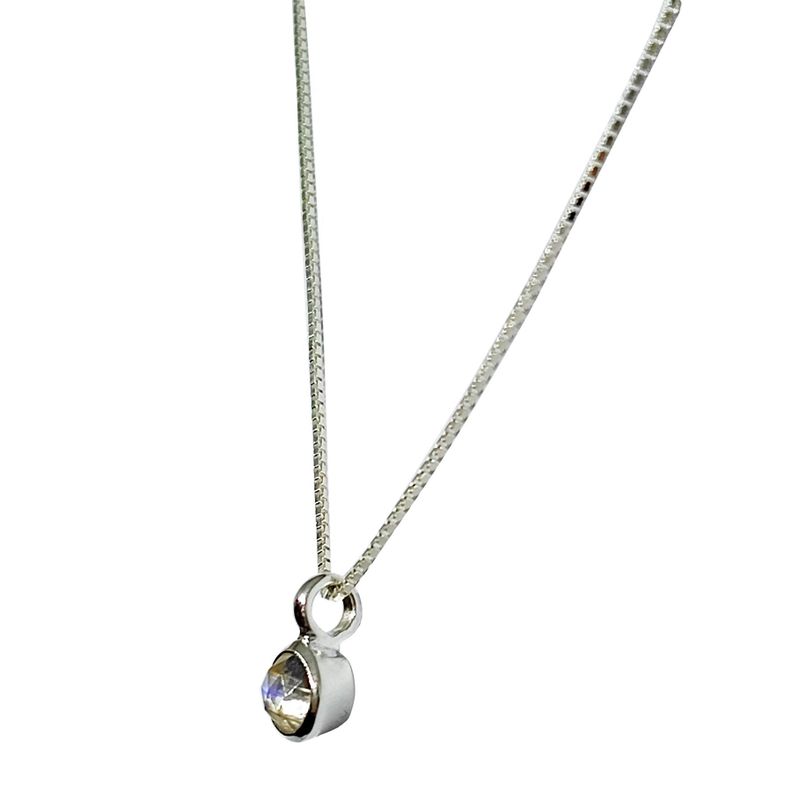 Collar Naisha Piedra Luna Plata Fina 925-2