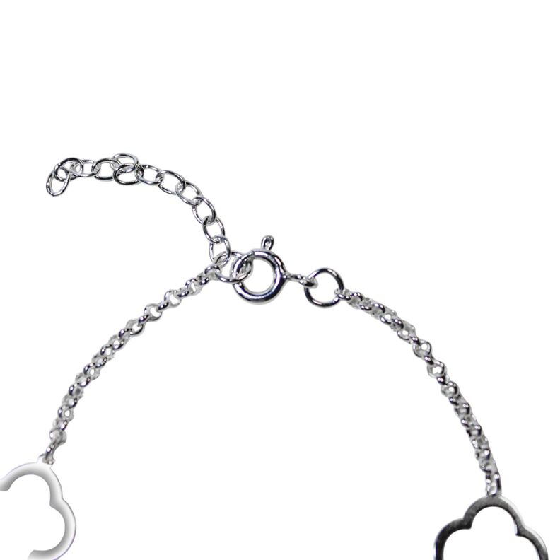 Pulsera Trébol Plata Fina 925-3