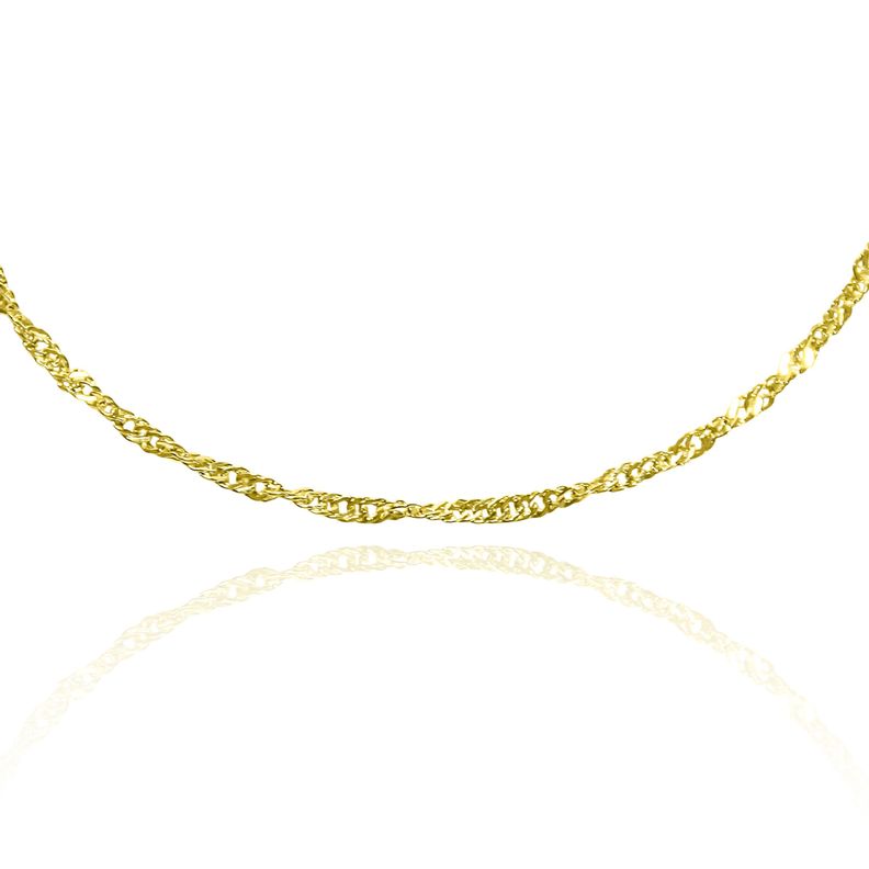 Tobillera Cadena Singapur Enchapado Oro 18K-1