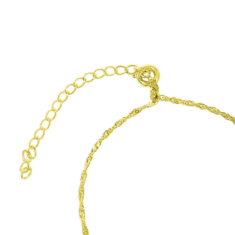 Tobillera Cadena Singapur Enchapado Oro 18K-2