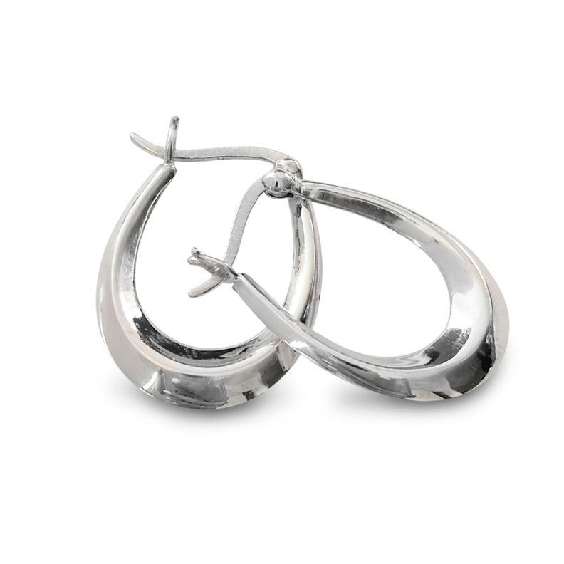 Aros Argolla Lorenza 18mm Plata Fina 925-0