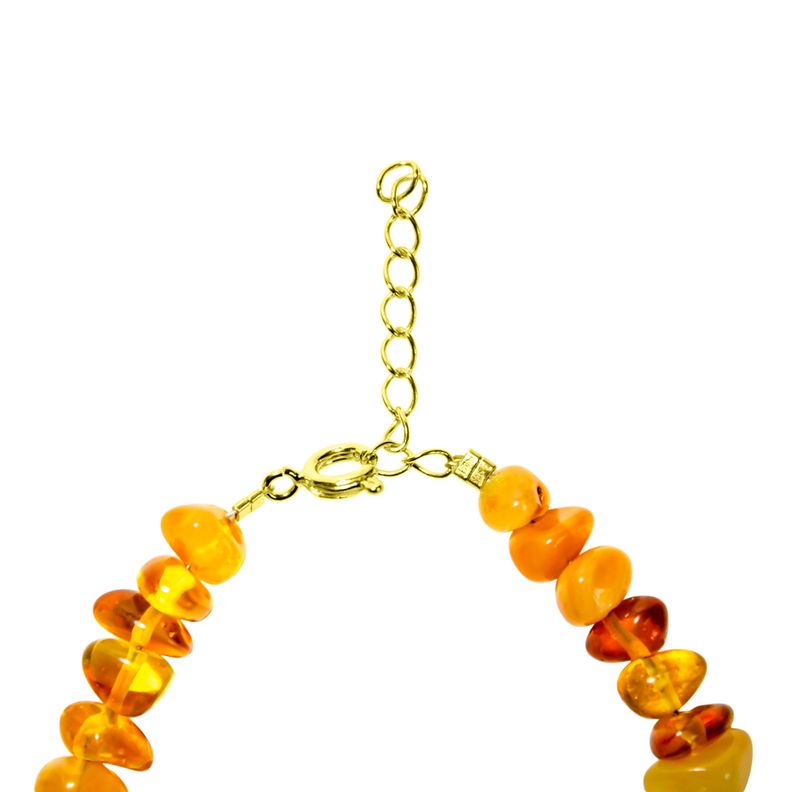 Pulsera Ámbar Chips Enchapada Oro 18K-2