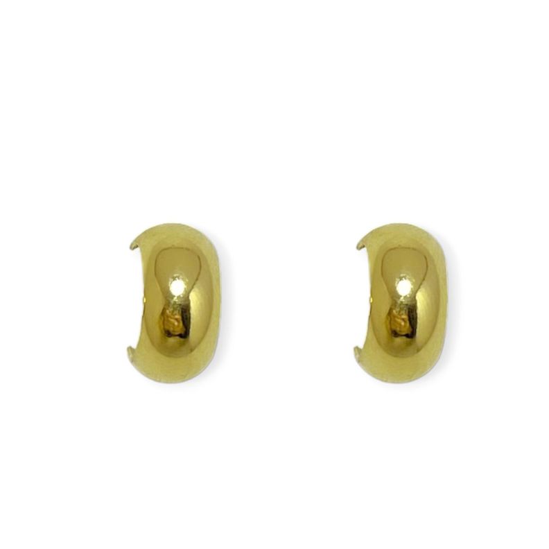 Aros Argollas Pequeña 12mm Enchapado Oro 18K-2