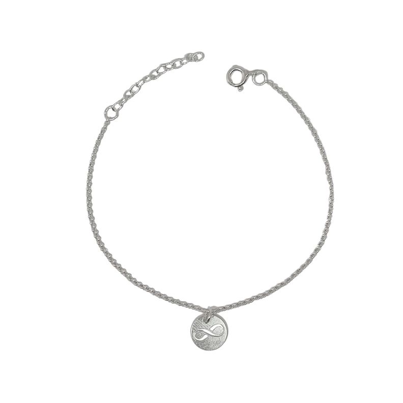 Pulsera Moneda Infinito Plata Fina 925