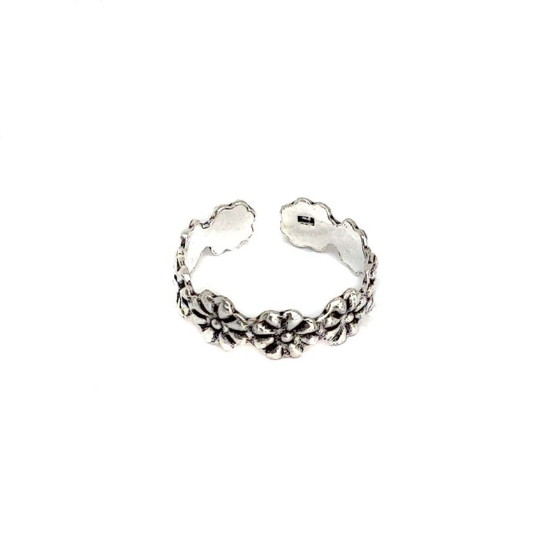 Anillo Midi Margaritas Plata Fina 925-0