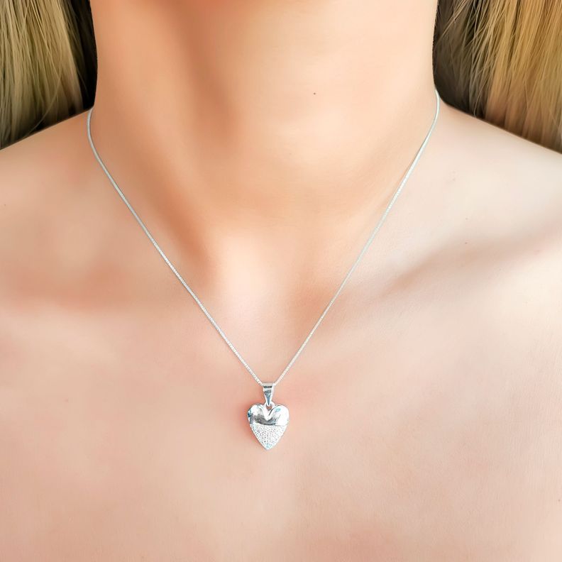 Collar Corazón Carlota Circón Plata Fina 925-2