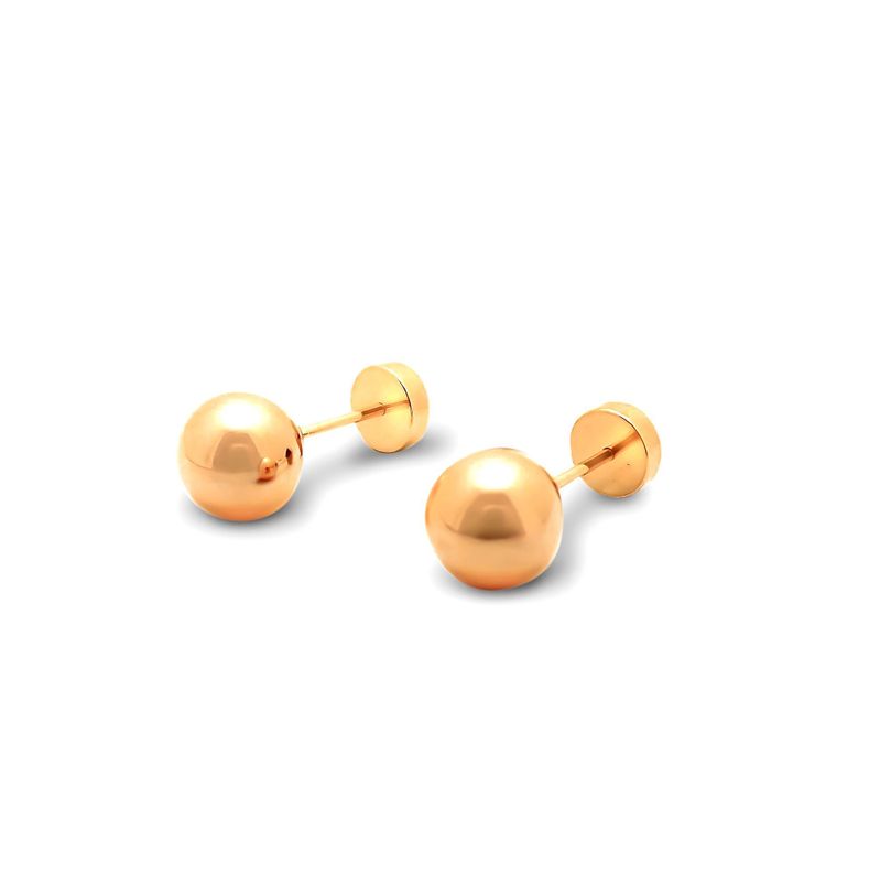 Aros Abridores Bolita Laminado Oro 18K-0