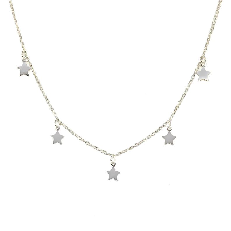 Collar Choker Estrellas Victoria Plata Fina 925-0