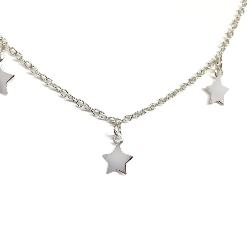 Collar Choker Estrellas Victoria Plata Fina 925-1