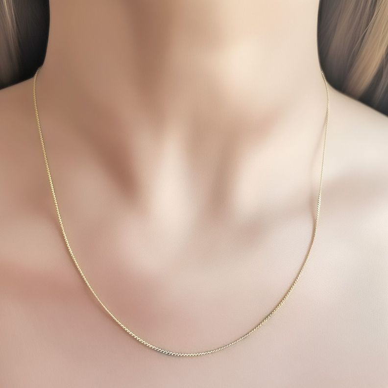  Cadena Grumet Fina Enchapado Oro 18K-1