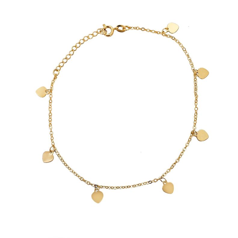 Tobillera Corazon Enchapado Oro 18K
