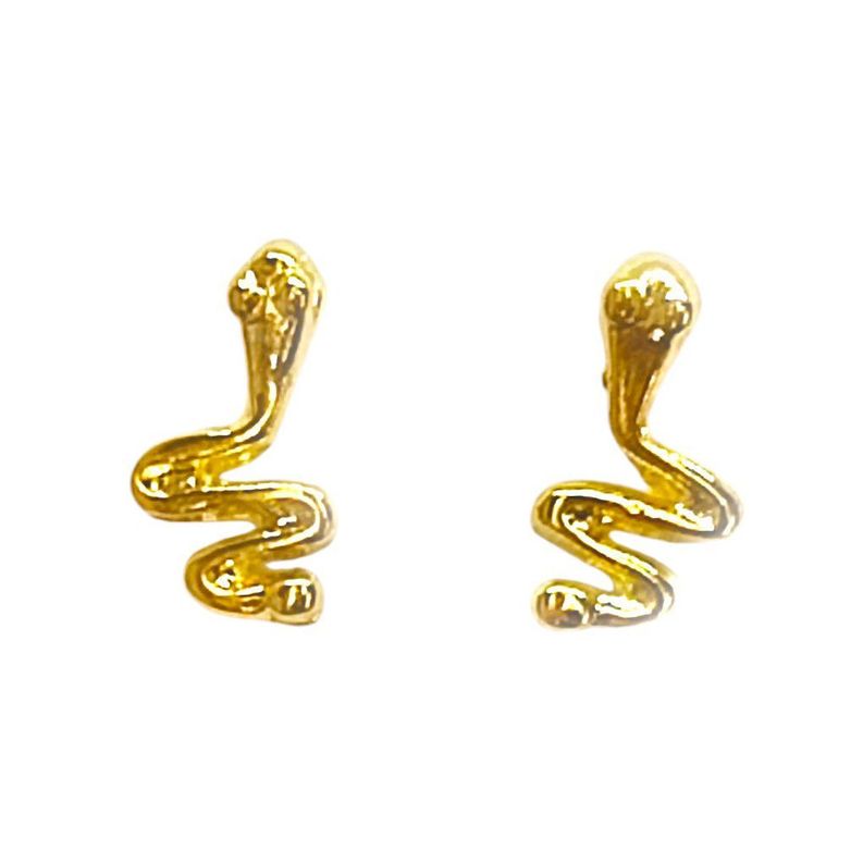 Aros Serpiente Enchapado Oro 18Ka-0