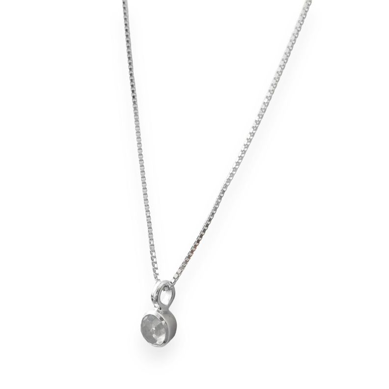 Collar Naisha Cuarzo Blanco Plata Fina 925-1