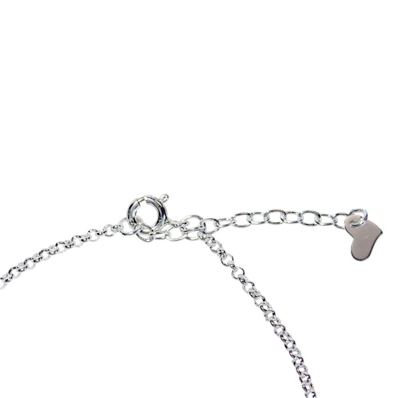 Pulsera 5 Corazones Liso Plata Fina 925-2