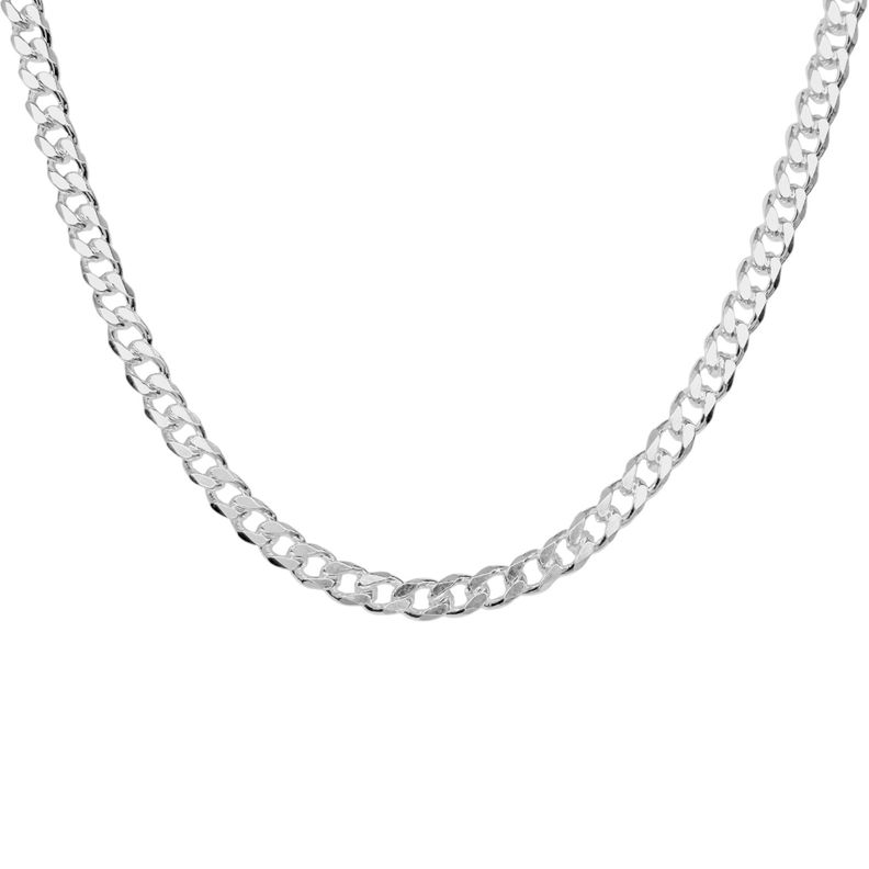 Cadena Grumet Mediana Hombre Plata Fina 925-0