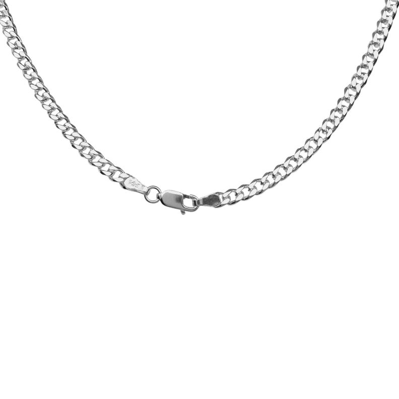 Cadena Grumet Mediana Hombre Plata Fina 925-2