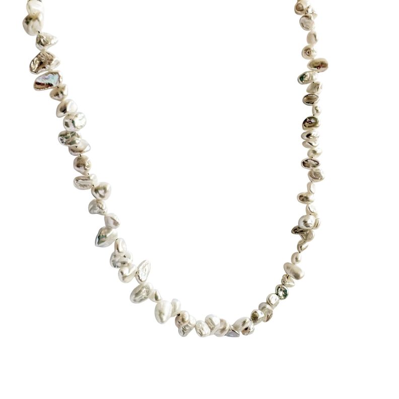 Collar Perla Biwa Plata Fina 925-3