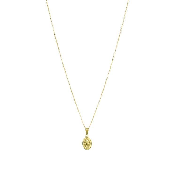 Collar Virgen De Los Rayos Veneciana Enchapado Oro 18K-0