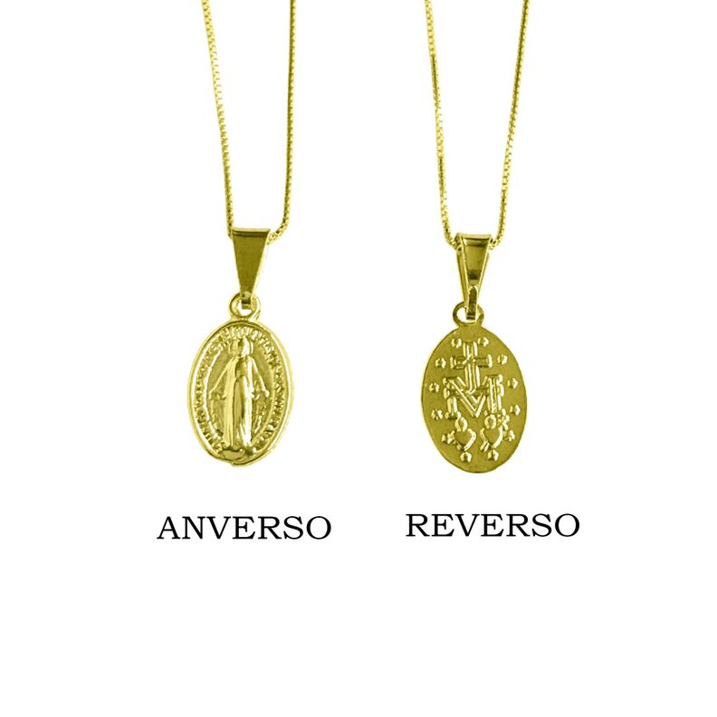 Collar Virgen De Los Rayos Veneciana Enchapado Oro 18K-5