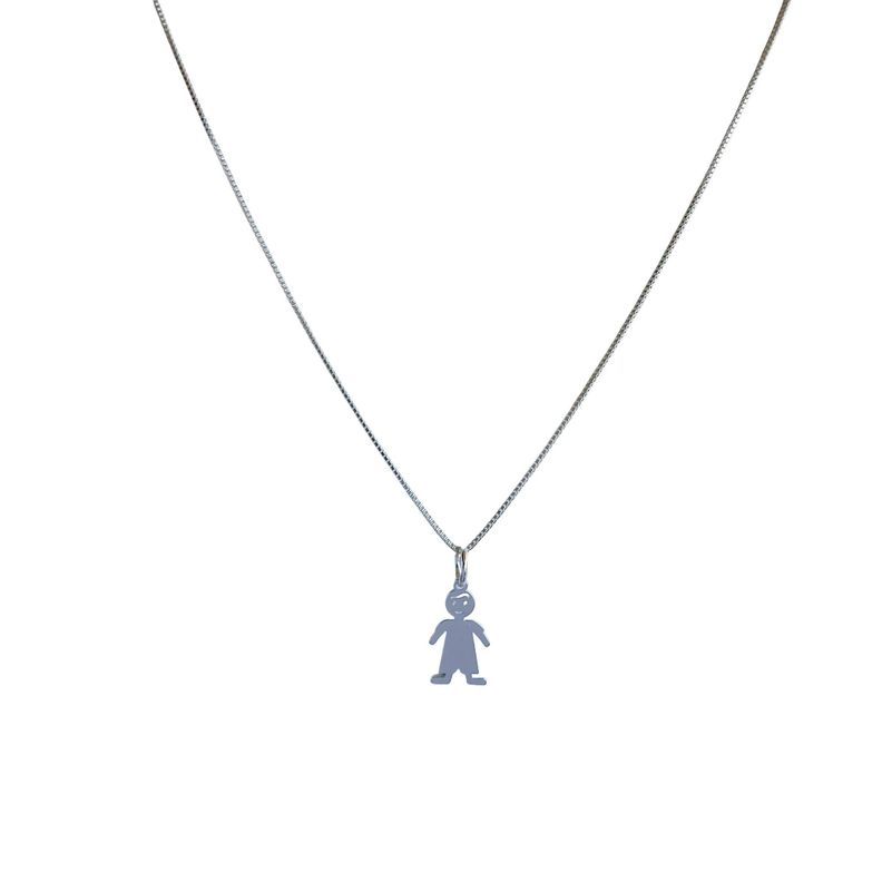 Collar Niño Liso Plata Fina 925-0