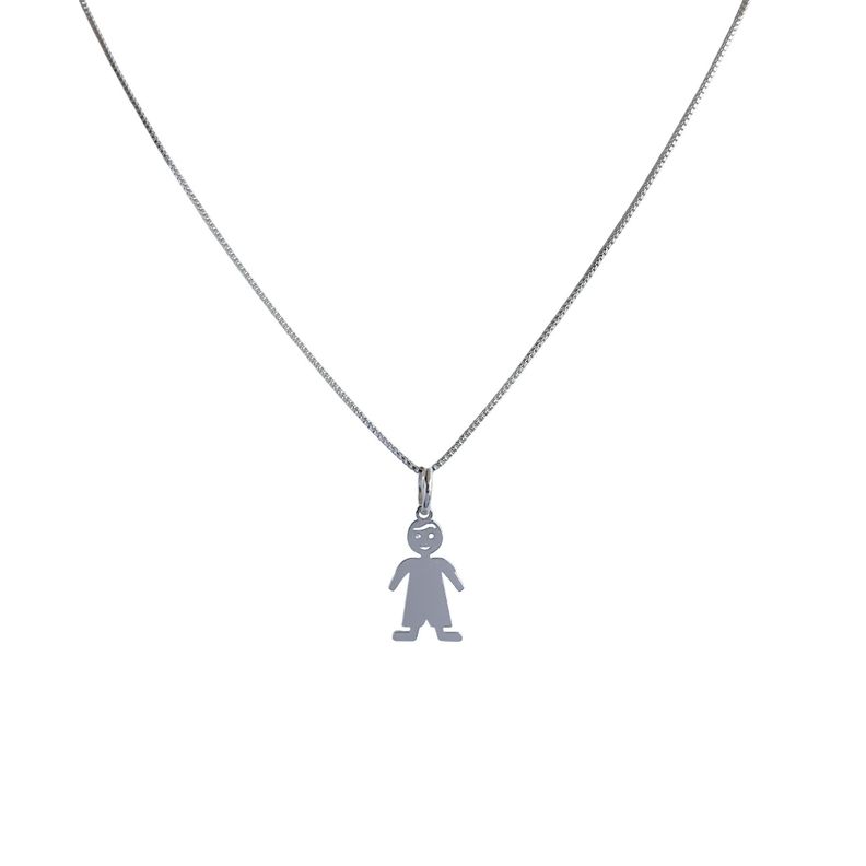 Collar Niño Liso Plata Fina 925-2