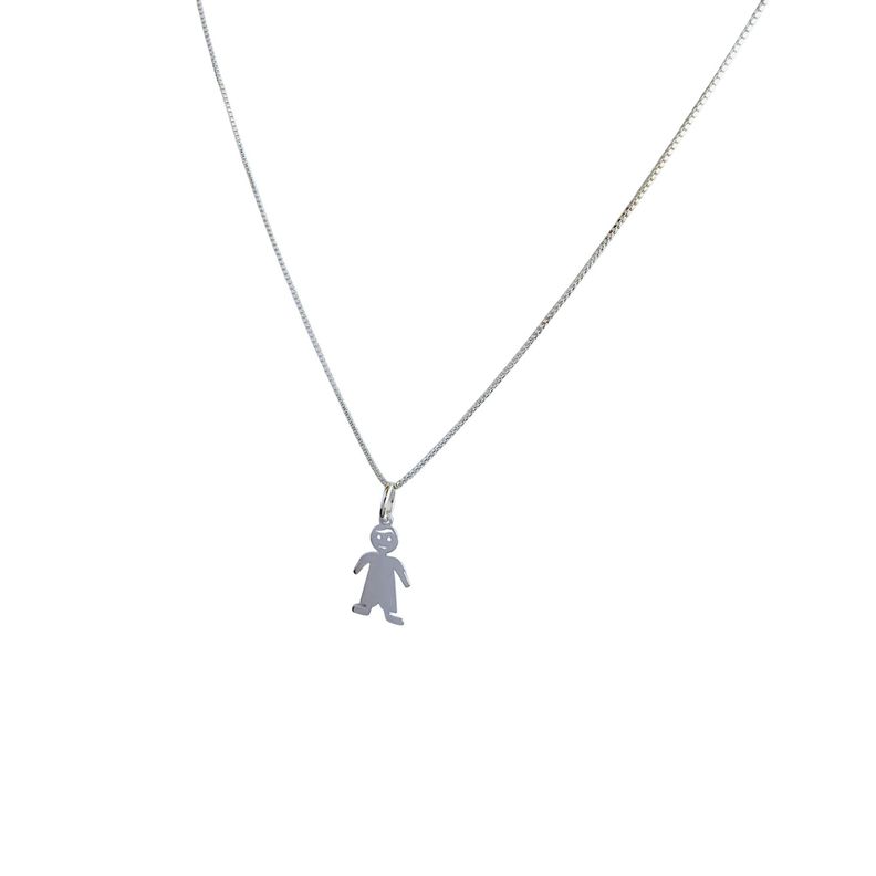 Collar Niño Liso Plata Fina 925-3