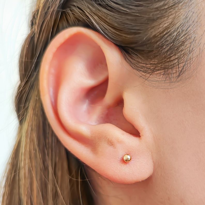 Aros Abridores Bebé 3mm Laminado Oro 18K-1