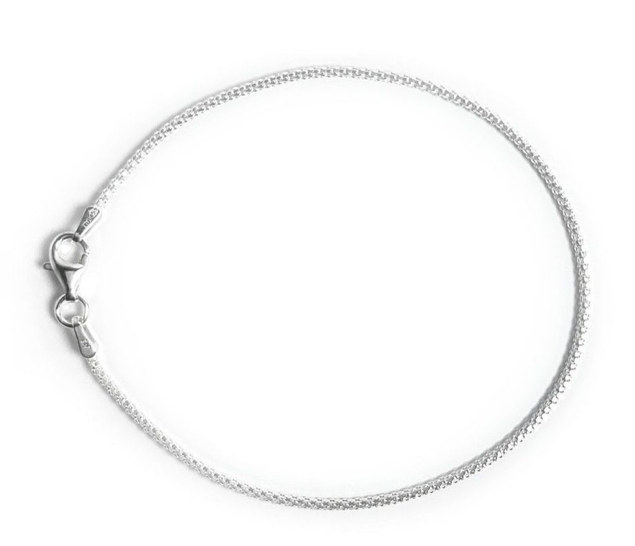 Pulsera Cordón 19cm Plata Fina 925-0