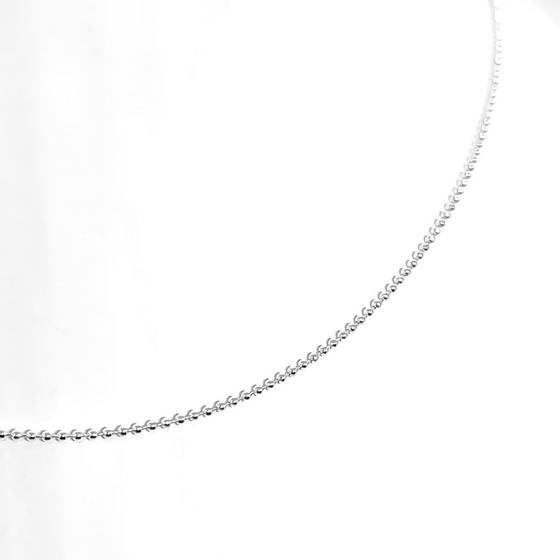Cadena Mini Bolas 40 cm Plata Fina 925-0