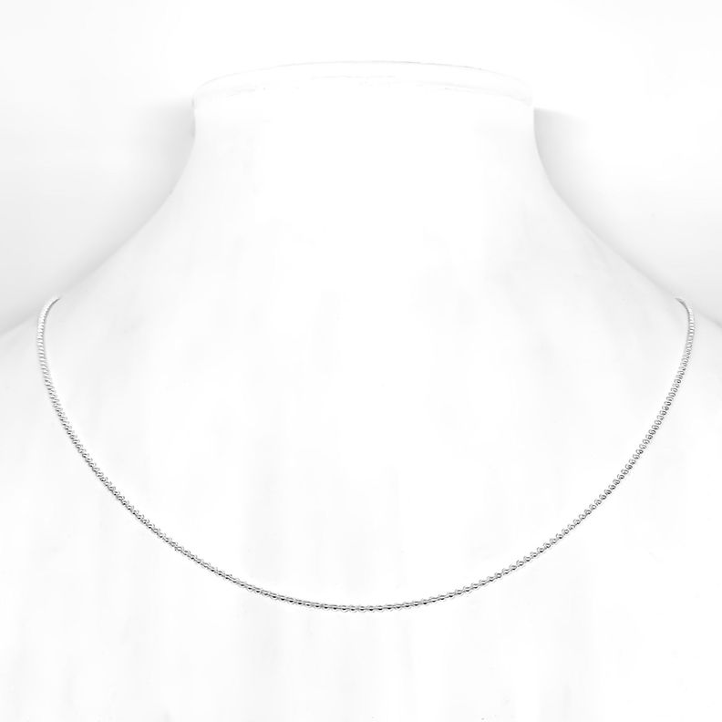 Cadena Mini Bolas 40 cm Plata Fina 925-1