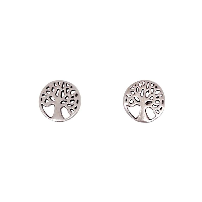 Aros Árbol De La Vida Mini Plata Fina 925-0