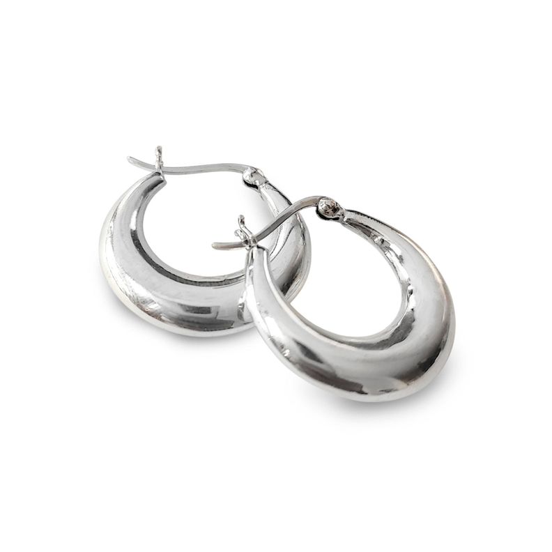 Aros Argolla Benita 25mm Plata Fina 925-0