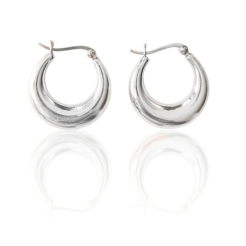 Aros Argolla Benita 25mm Plata Fina 925-1