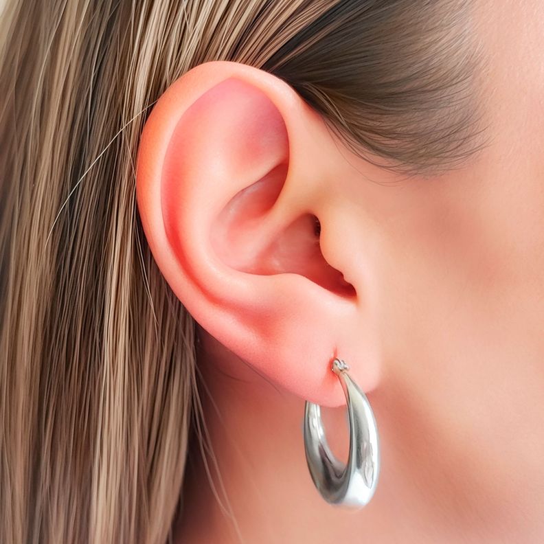 Aros Argolla Benita 25mm Plata Fina 925-2