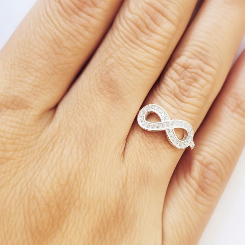 Anillo Javiera Infinito Circón Plata Fina 925-1