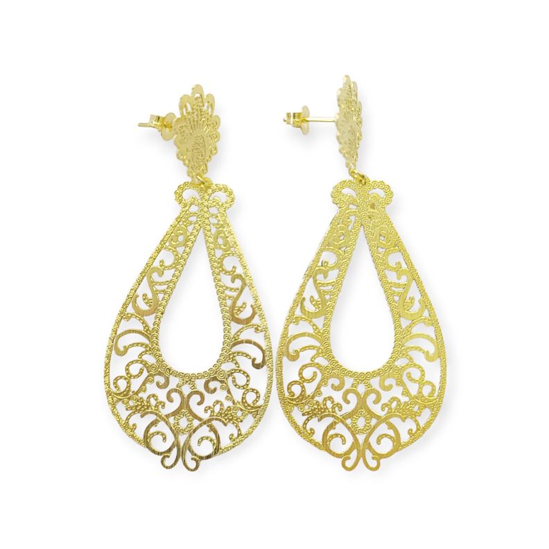 Aros Claudia Gota Calada Enchapado Oro 18K-1