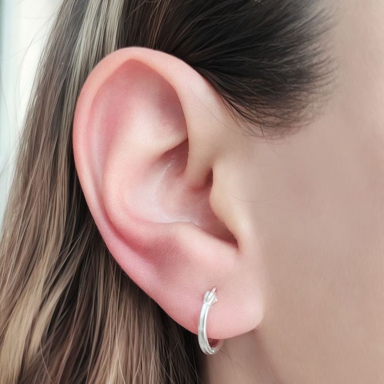 Aros Argollas Tubo Cuadrado 12mm Plata Fina 925-2