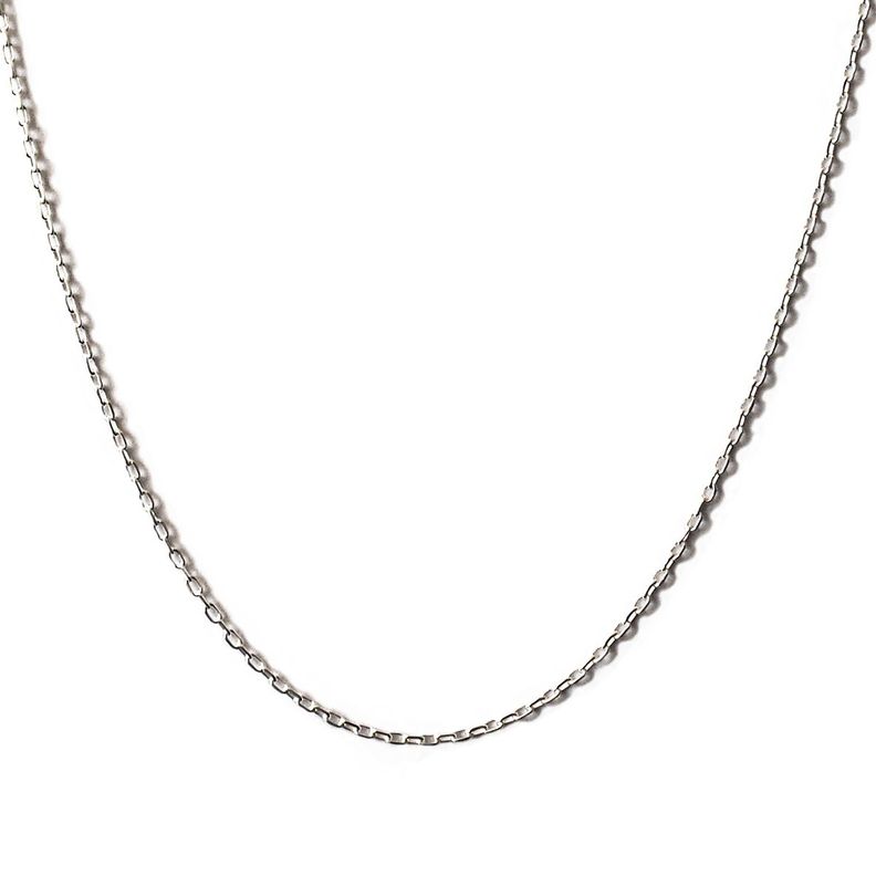 Cadena Limada Delgada 60cm Plata Fina 925-0
