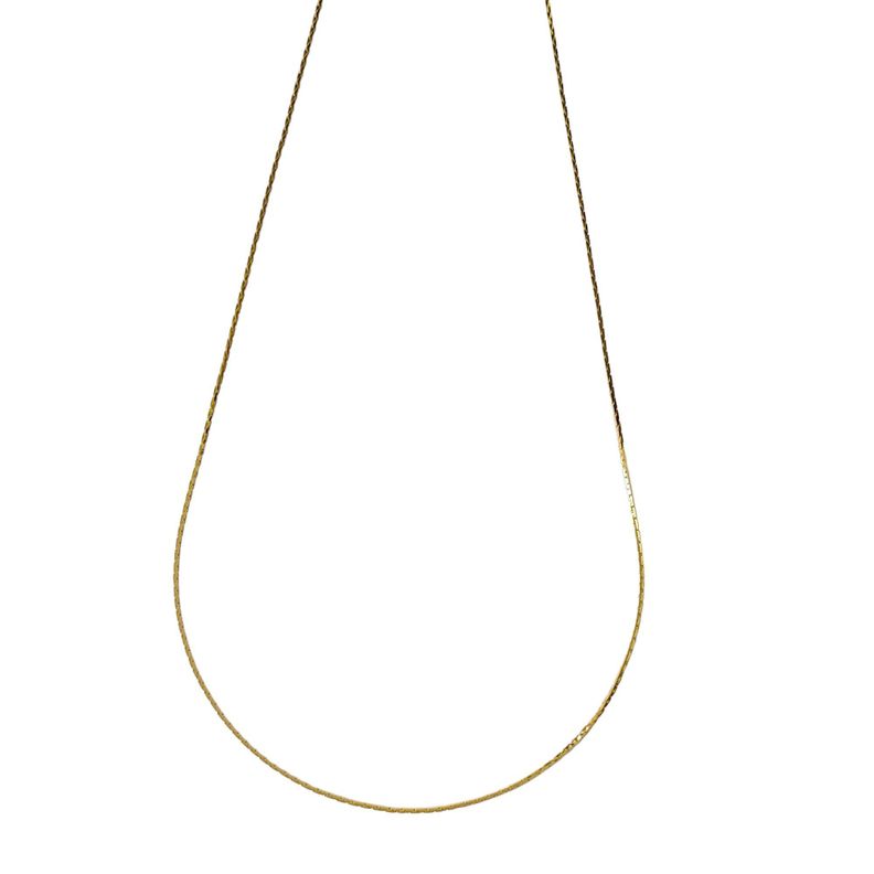 Cadena Cuadrada Brillante Enchapado Oro 18K 45cm-0