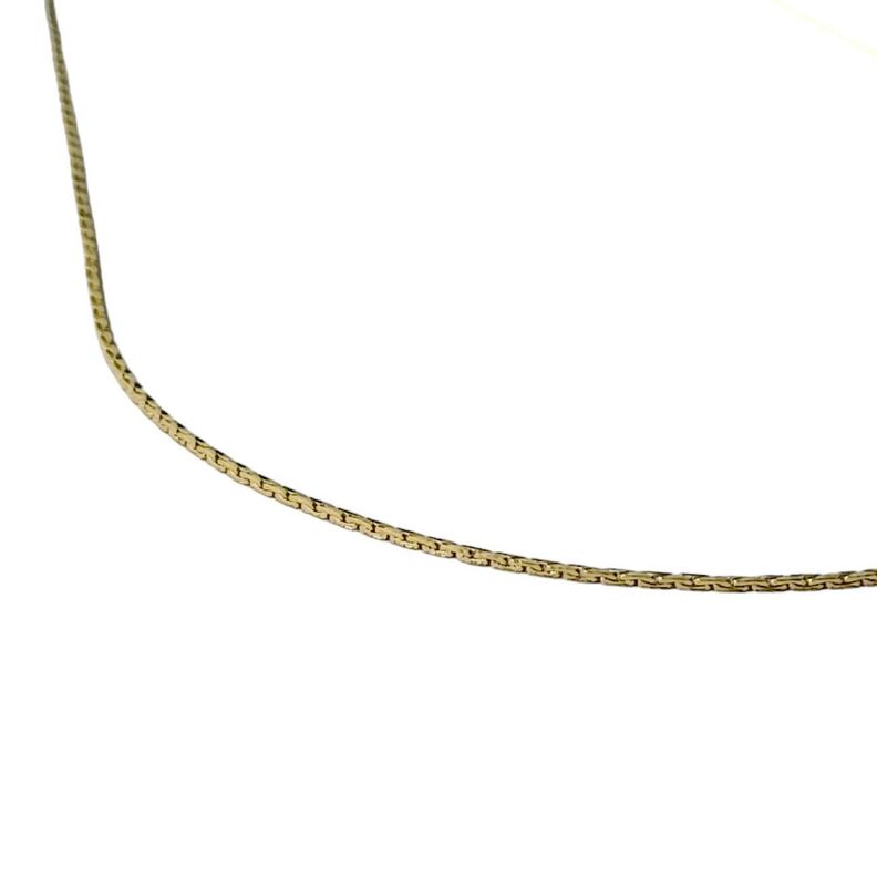 Cadena Cuadrada Brillante Enchapado Oro 18K 45cm-2