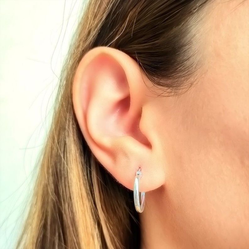 Aros Argollas Gruesa 16mm Plata Fina 925-2