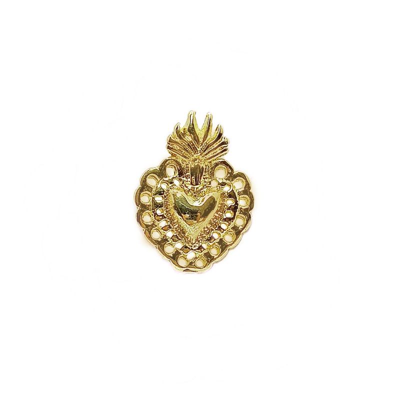 Colgante Corazon Detente Enchapado Oro 18K mini Dorado
