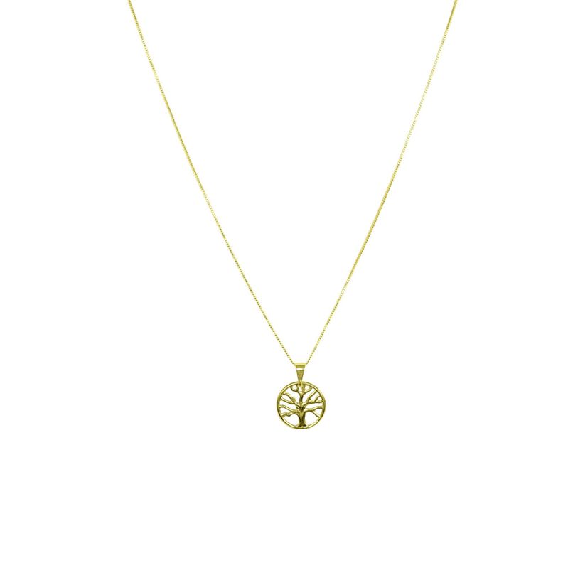 Collar Arbol De La Vida Veneciana Enchapado Oro 18K Dorado