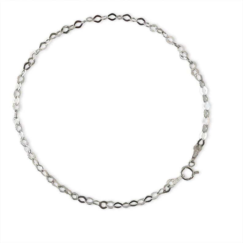 Tobillera Rombo Plata Fina 925-0