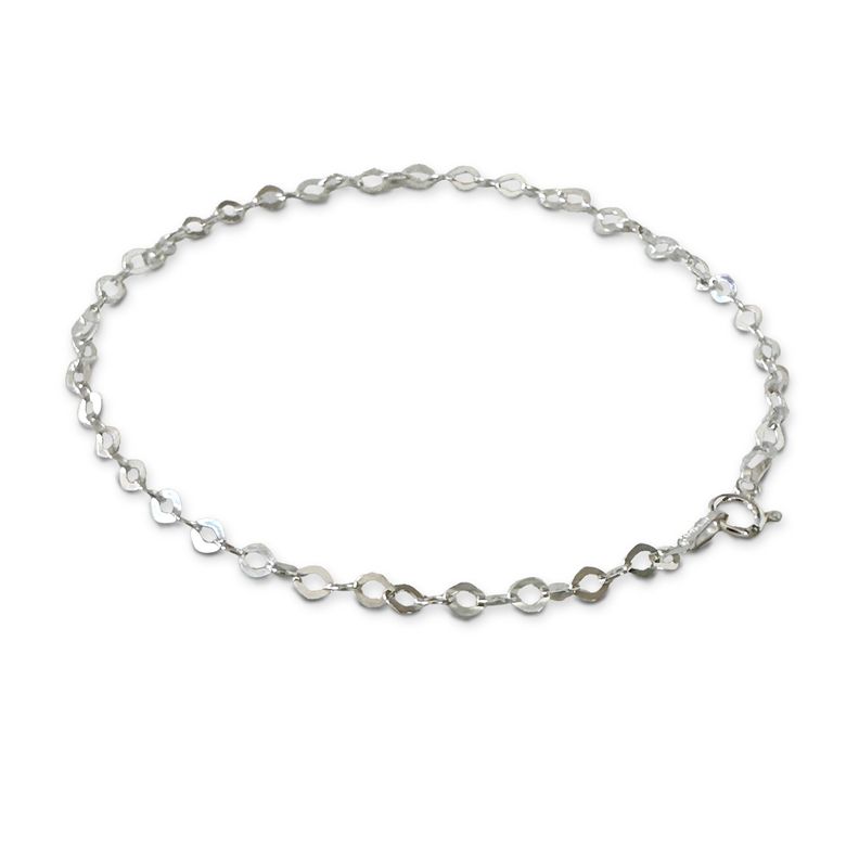 Tobillera Rombo Plata Fina 925-1