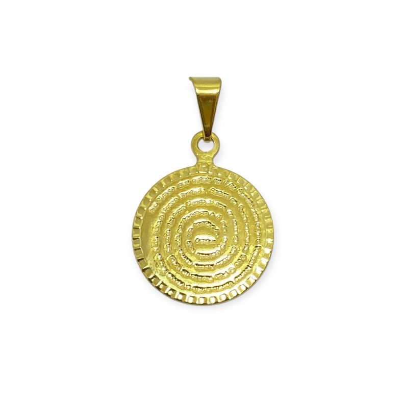 Colgante Padre Nuestro 15mm Enchapado Oro 18K