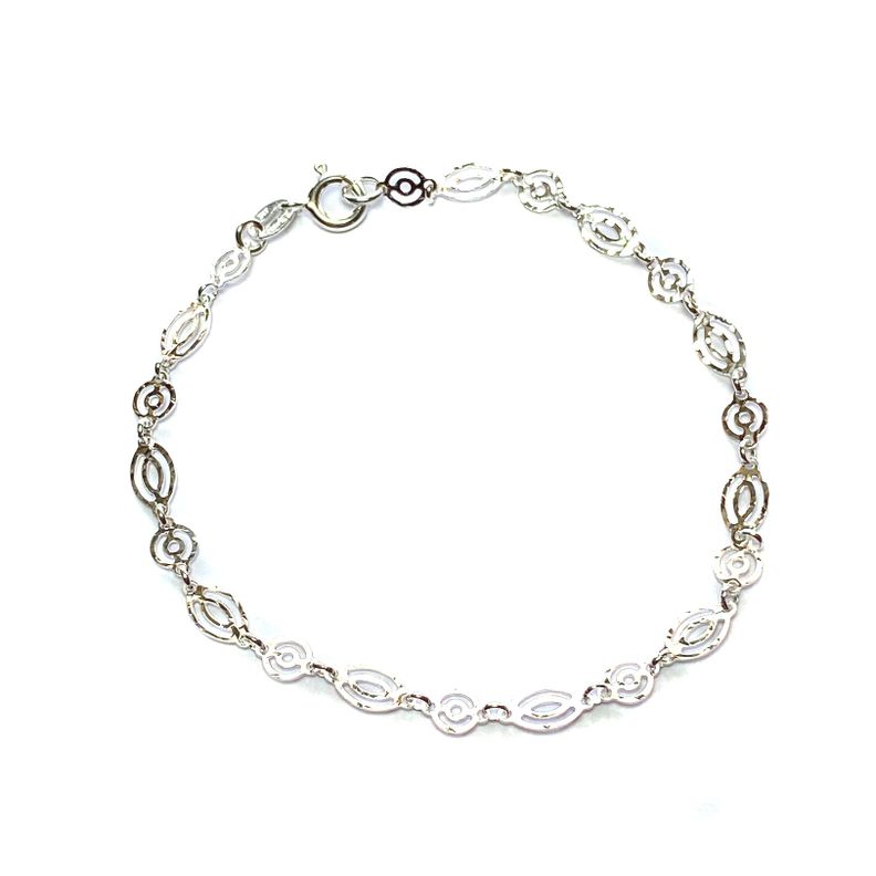 Pulsera Calada Plata Fina 925-0